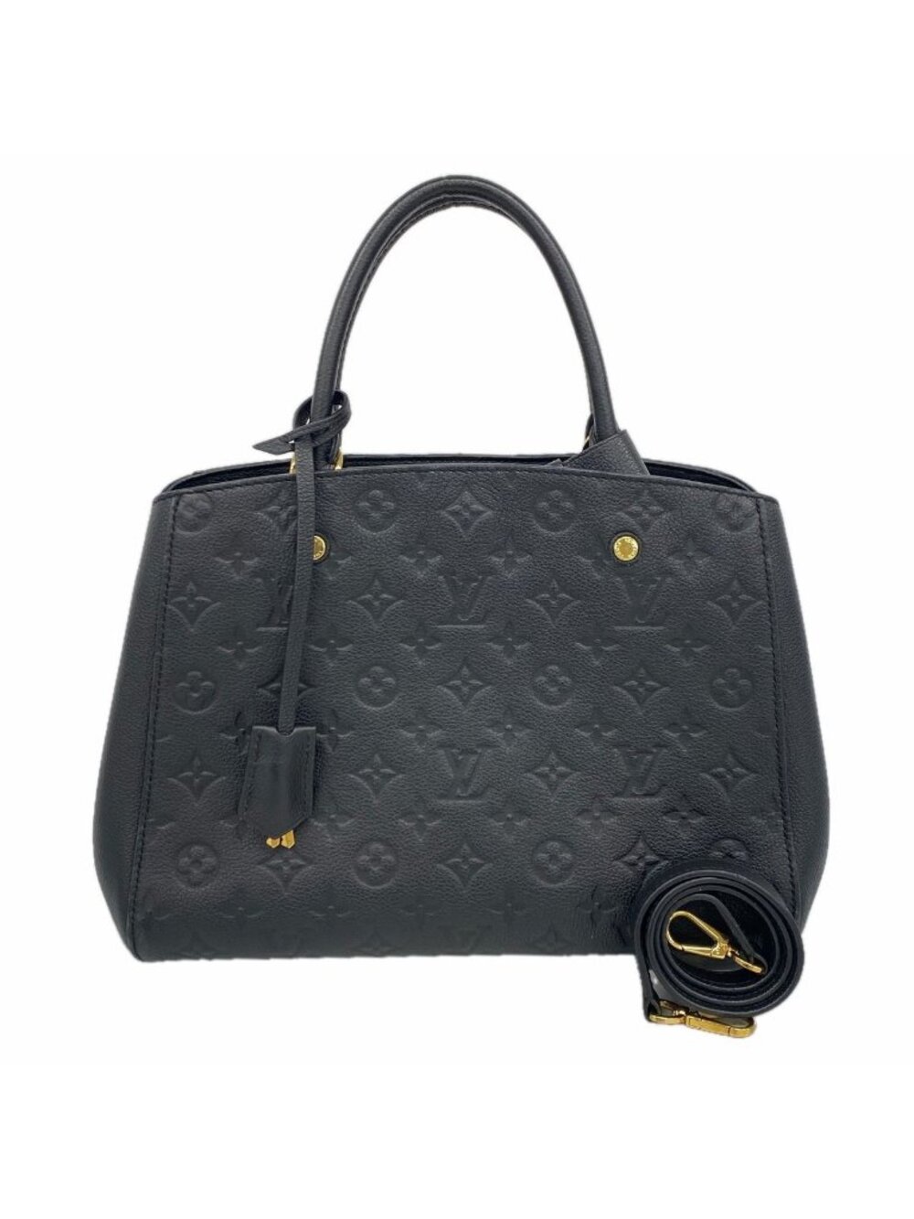 Louis Vuitton Handbag Monogram Empreinte Montaigne MM Noir 2-Way Bag